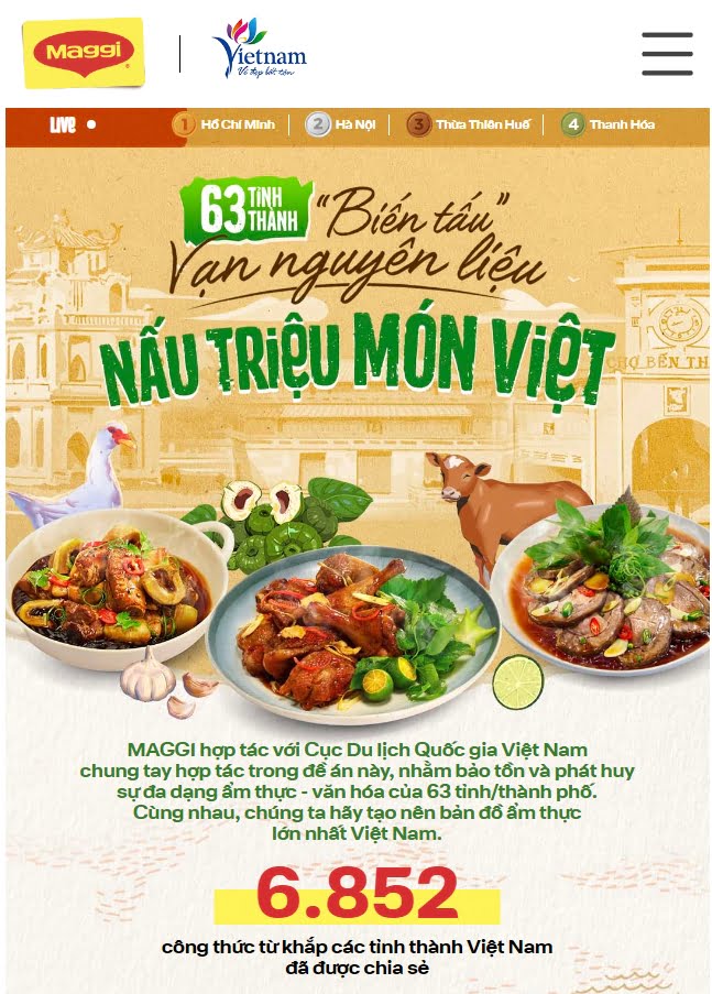Bản đồ ẩm thực “Biến tấu – Vạn nguyên liệu, nấu triệu món Việt” với kỳ vọng phát triển thành bản đồ ẩm thực trực tuyến lớn nhất Việt Nam​